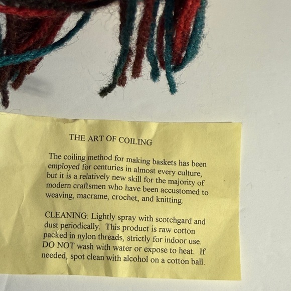 Handmade Art Of Coiling Basket Native American Design Gold Emblem Feathers - Picture 2 of 11